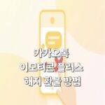 카카오톡 이모티콘 플러스 해지 환불 방법